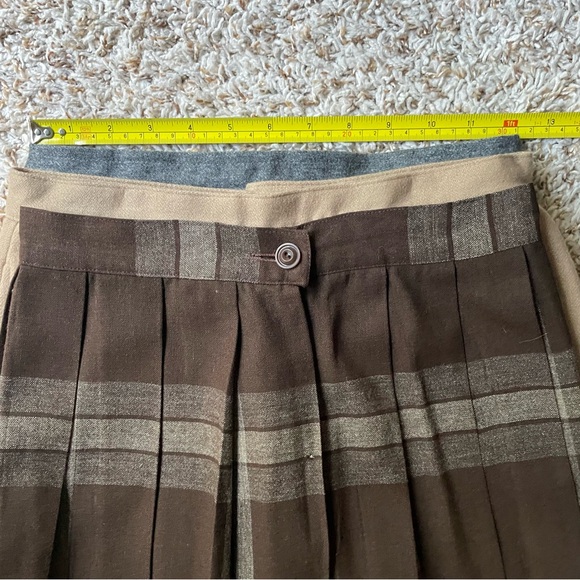 Bundle of 3 Vintage A-Line Skirts | Dark Academia | Neutral Brown, Tan, Grey - Picture 12 of 15